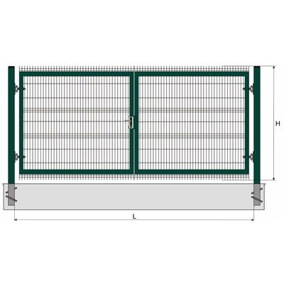 Vārti 1,20x4m kvadrātprofila, Zn + Krāsots - Pasūtījuma izpildes laiks no 7-14 dienām.